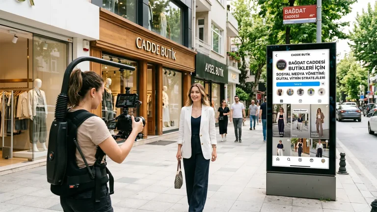 Bağdat Caddesi butik sosyal medya yönetimi ve moda çekimi