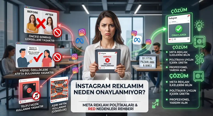 Instagram reklam reddi hatası ve çözümü